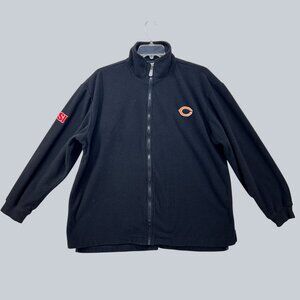 NFL Chicago Bears Black Fleece Full Zip Jacket XL SI Logo Mens Outerwear